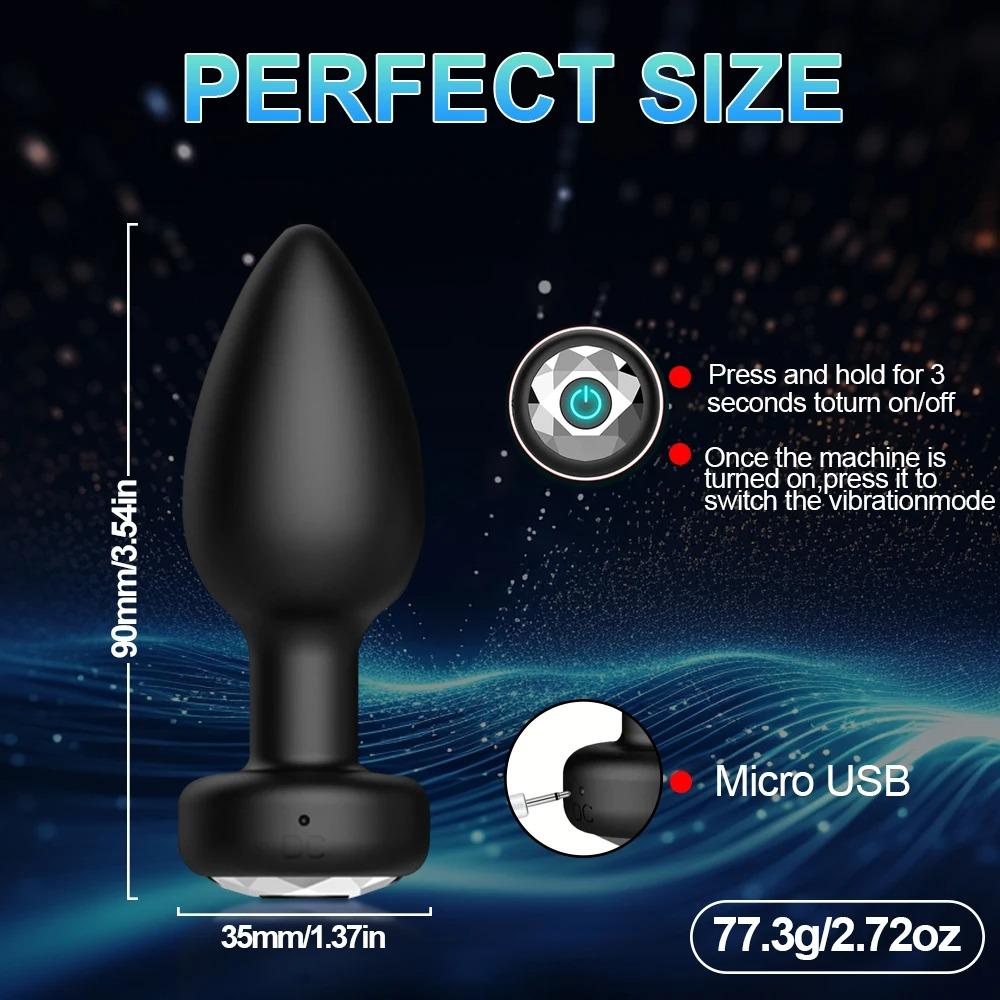 App Anal Plug Vibrator 10 Speeds Butt Plug Prostate Vibrating Massager Control Female Masturbator Sex Toys for Women Men