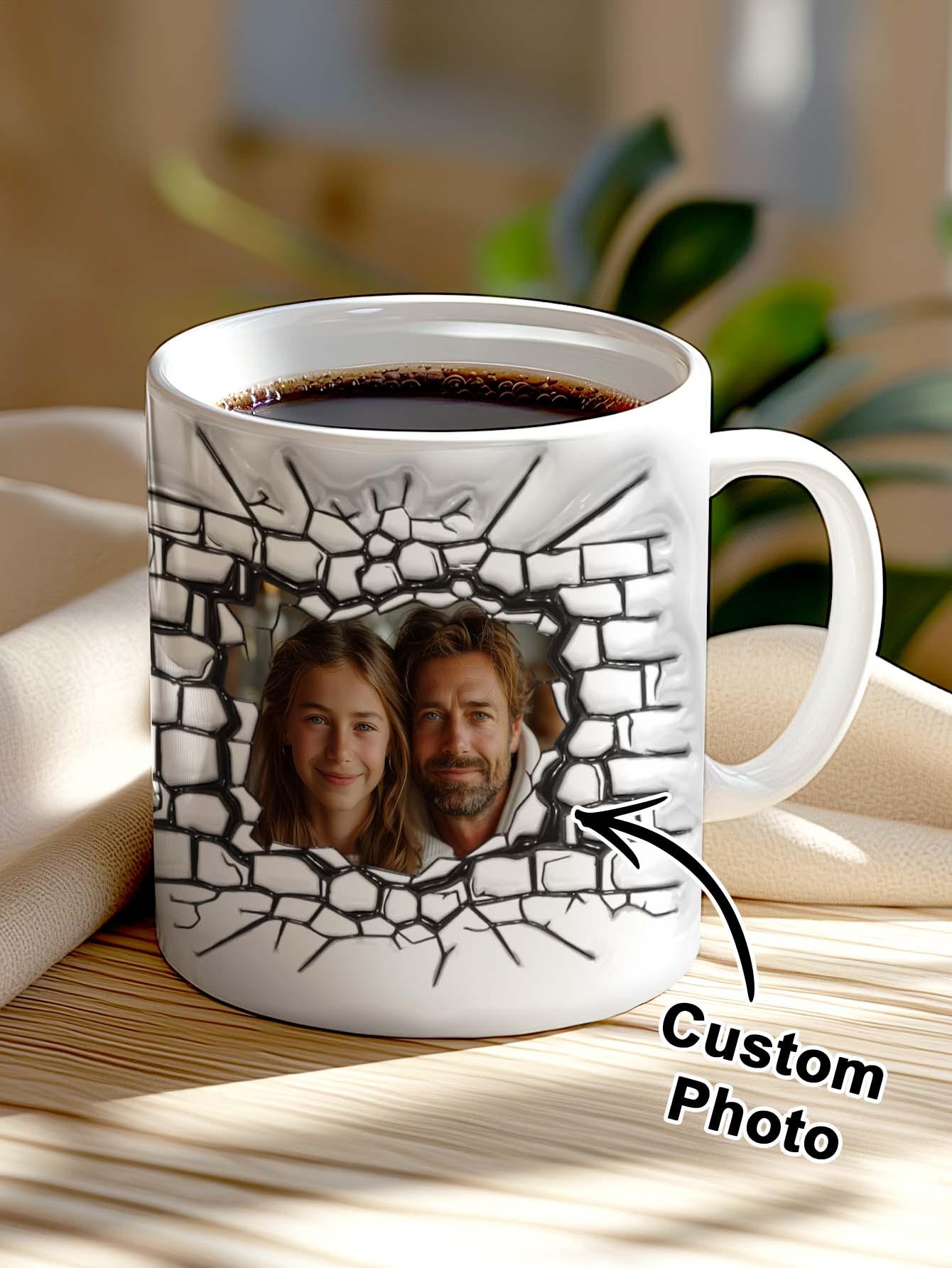 Custom Photo Mug Personalized Coffee Mug Custom 3D Printed Mug Best Dad Mug Custom Picture Cup Personalize Gift for Father 11oz