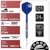 Target Japan CHARIS G5 Kathy Leung Player 90% Tungsten K-Flex Steel Tip Darts Set, 22G, No. 6 Shape, Flights and Shafts, SWISS SILVER NANO POINT 30mm