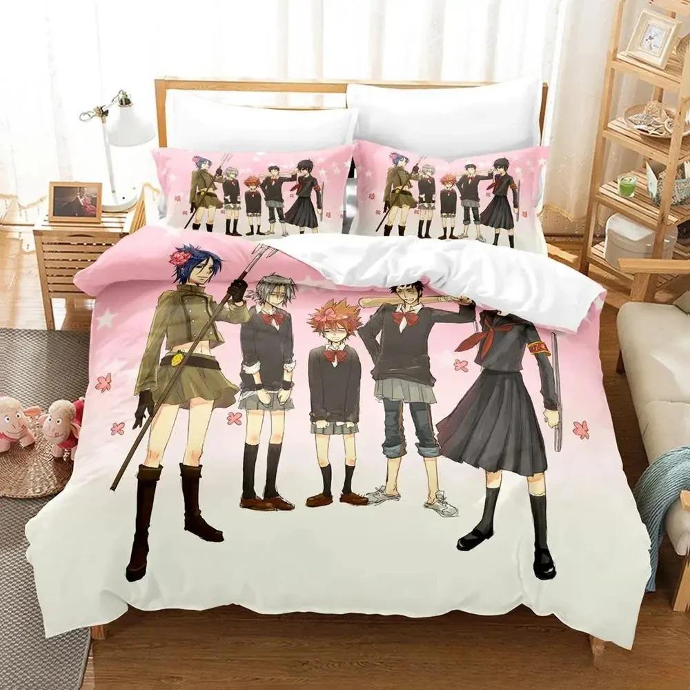 New HITMAN REBORN Bedding Set Single Twin Full Queen King Size Bed Set Adult Kid Bedroom Duvetcover Sets Anime parure de lit Bed