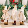 Christmas Santa Claus Snowman Deer Bottle Cover With Plush Foam Material For Holiday Table Decor