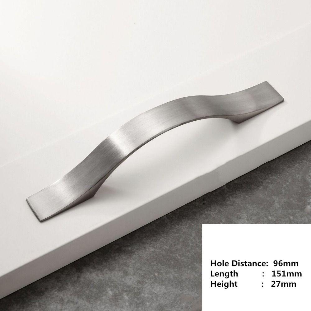Modern Kitchen Drawer Cabinet Brushed Silver Furniture Hardware  Home Improvement