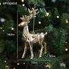 2025 Christmas Tree Ornaments Gold Plastic Elk Unicorn Angel Snowflake Hanging Pendants 2026 New Year Home Decoration Kids Gift
