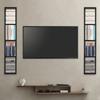 2pcs 34In Open Design Metal CD Storage Rack, Wall Mounted Vertical or Horizontal Bookshelf, Modern Wall Three-dimensional Decor