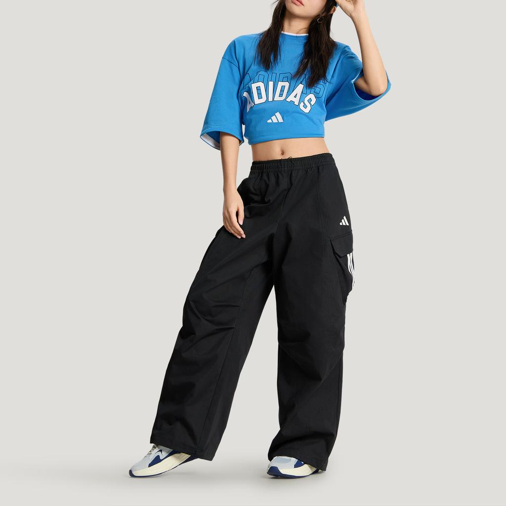 Adidas Woven Loose Wide Leg Straight Sports Casual Pants Women bottoms KW0682