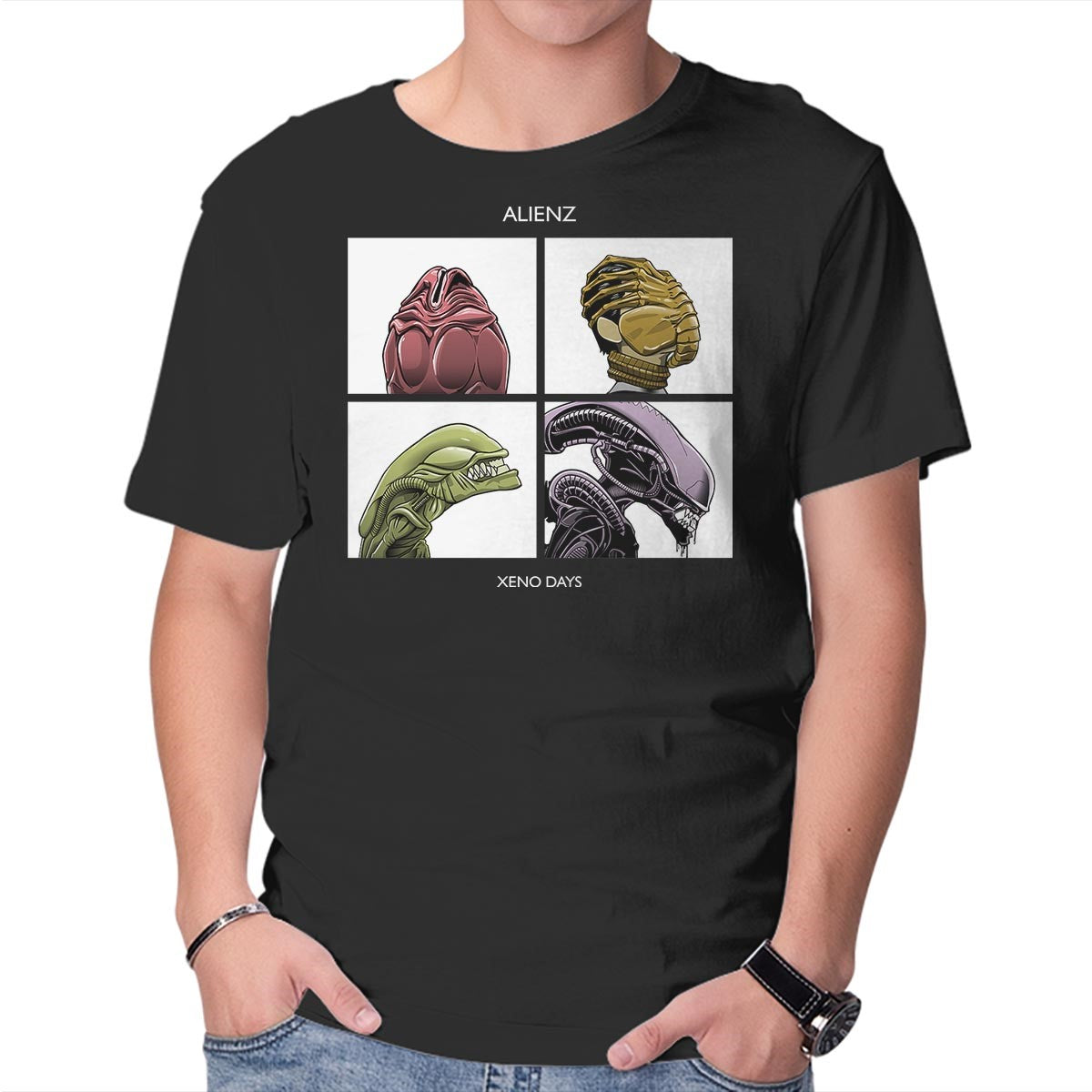 Unisex Crew Neck T-Shirt Xeno Days Graphic Short Sleeve Casual Tee M