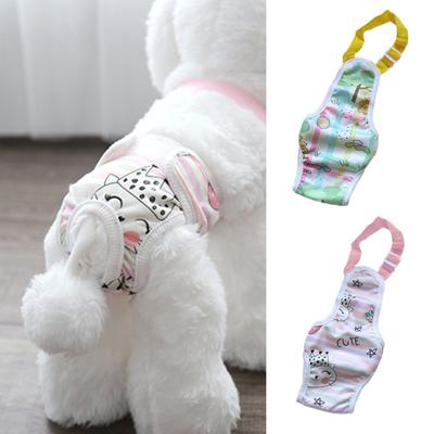 Haustier-Menstruationshose, Cartoon-Druck, Bauchstil, physiologische Haustierhose, weiche, atmungsaktive Hundewindeln, Heimtierbedarf