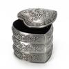 Household European   Retro Decorative Heart shaped Jewelry Box Jewelry Container(3 Layers)