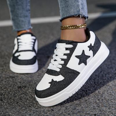 ELUVA Damen Sneaker Herbst Weiße Schuhe Leichtgewichtige Dicke Sohle Rutschfeste Skateboardschuhe Unisex Casual Canvas Schuhe für Herren