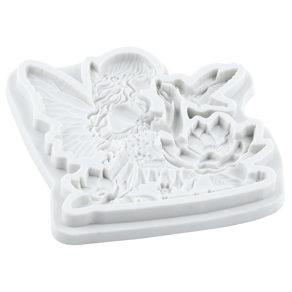Flower Fairy Silicone Mold Bird Fondant Molds Cake Decorating Tools Cupcake Topper Candy Sugar Craft Gum Paste Polymer Clay
