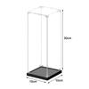 Transparent Acrylic Acrylic Display Case Stackable Design Wooden Bottom Dustproof Cover No-glue Assembly Display Box