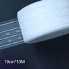 10/20M Curtain Heading Tape Rod Pocket Transparent Curtain Accessories Diy Pleated Folds Pull Ribbon Nylon Curtain Install Tape