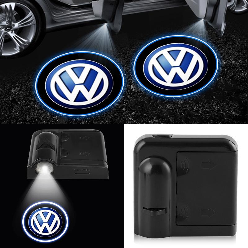 Car Door Emblem Light LED Welcome Lamp Wireless Laser Projector for VW Golf 3 4 MK3 MK4 Passat 3BG Polo 6N 9N Bora VentoKD4