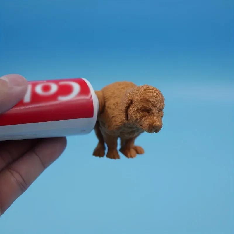 Creative 3D Printing Puppy Poop Toothpaste Dispenser Funny Dog Ass Toothpaste Cover Puppy Toothpaste Cover Dog Fan Gift