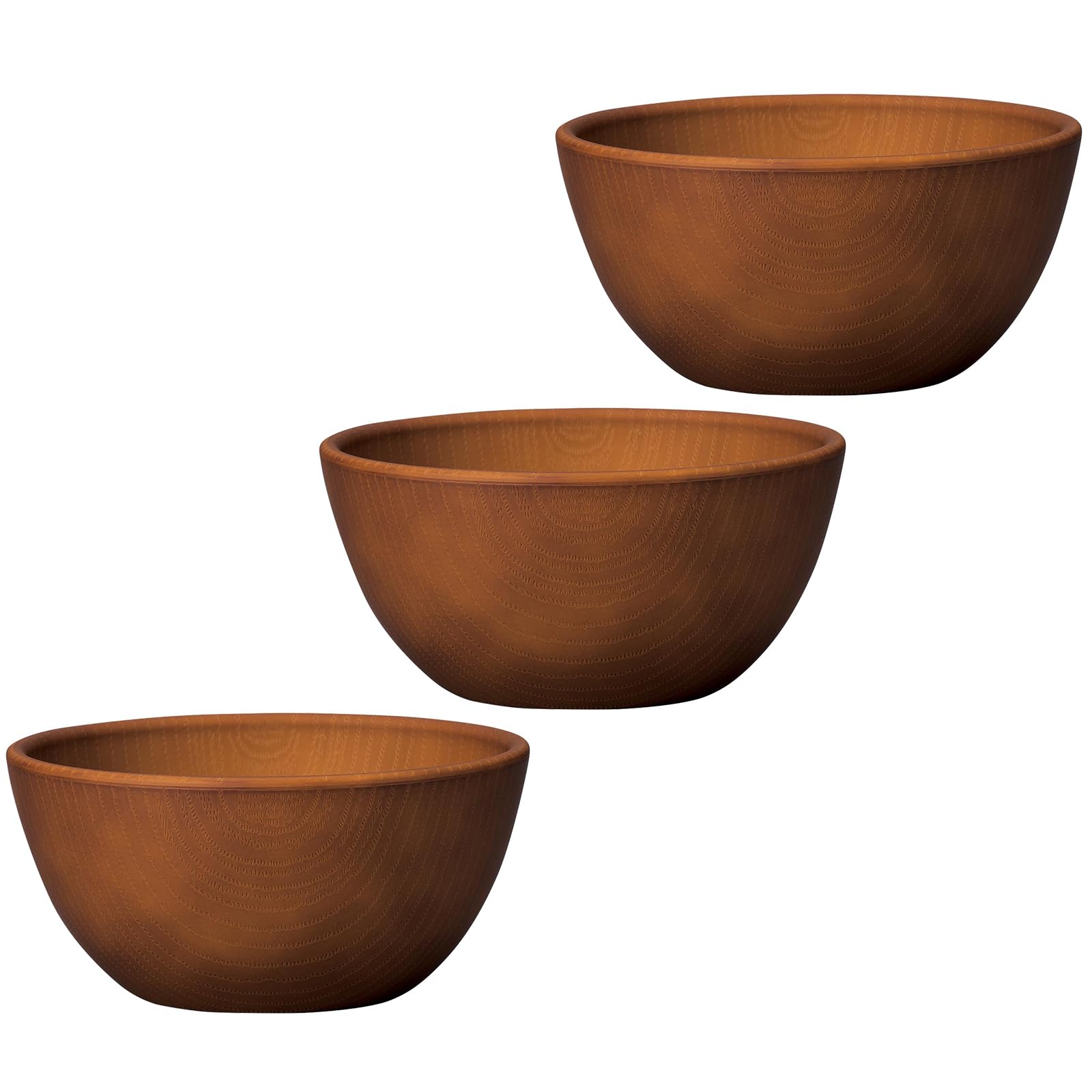 

Bulk Sale Set of Showa NH home isso ecco Soup Cereal Salad Wood Grain Clean Microwave and Dishwasher Made in Ideal for Outdoor and Disaster