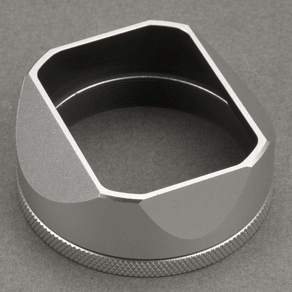 with 49mm Adapter Ring Square Metal Lens Hood Shade Silver Square Metal Lens Hood for Fujifilm Fuji X100VI X100V Camera