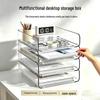 Clear Drawer Desktop Organizer - Multi-Functional Storage for Office and Documents