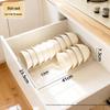 Built-in Kitchen Dish Rack with Drawer Divider for Chopsticks, Spoons, Bowls, and Plates.