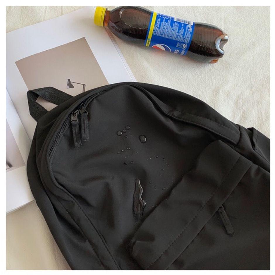 Mochila de Color Sólido Estilo Coreano Para Estudiantes, Mochila Unisex Simple de Gran Capacidad Para Escuela Secundaria y Universidad