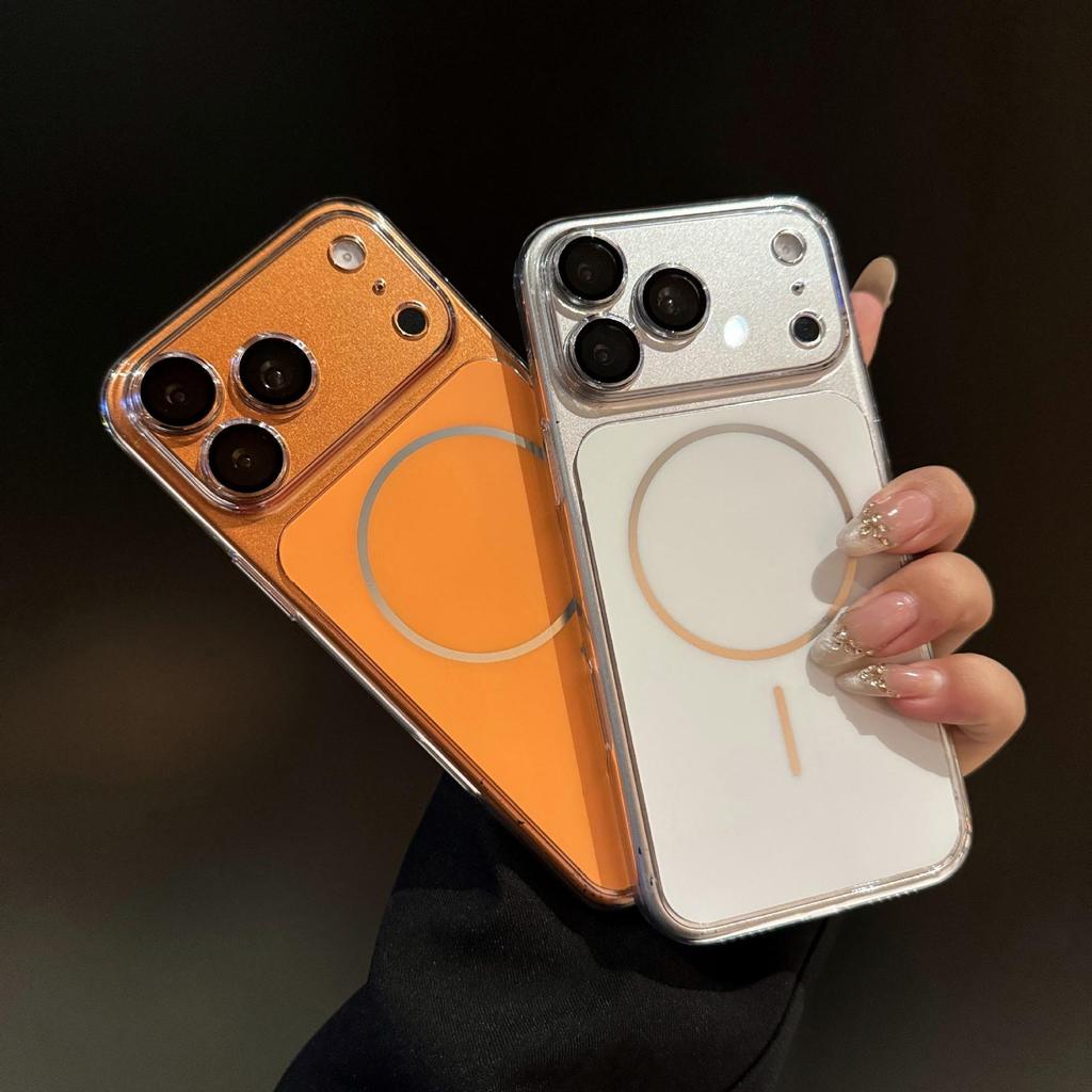 Magnetic iPhone 17 Pro Max Case: Imitation Original Design, Full Coverage Lens, PC Protective.
