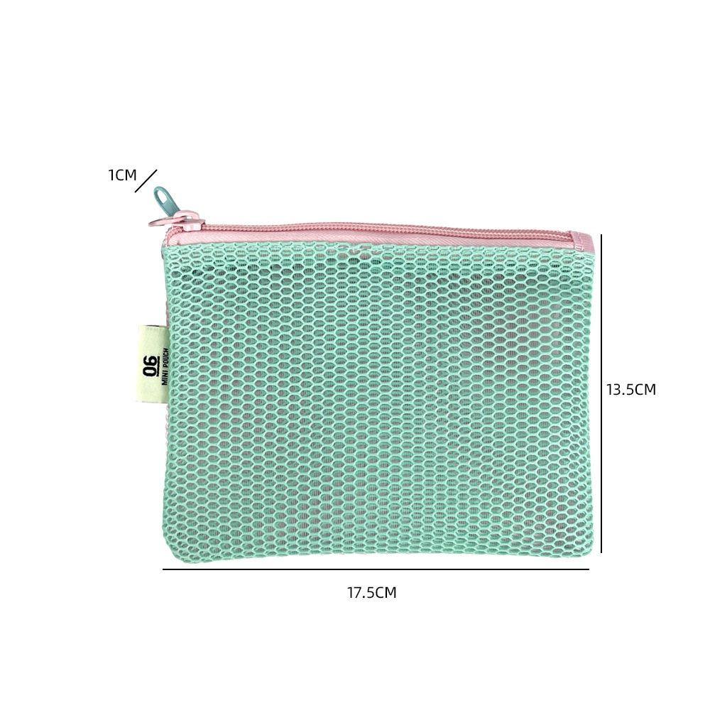 Mesh Mesh Cosmetic Bag Portable Multifunctional Mesh Toiletry Storage Pouch Double Layer Large Capacity Travel Storage Bag