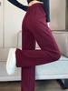 Thicke Loose High Waist Wide Leg Pants Winter Warm Solid Elegant Straight Pantalones Trousers Office Lady Casual Sweatpants New