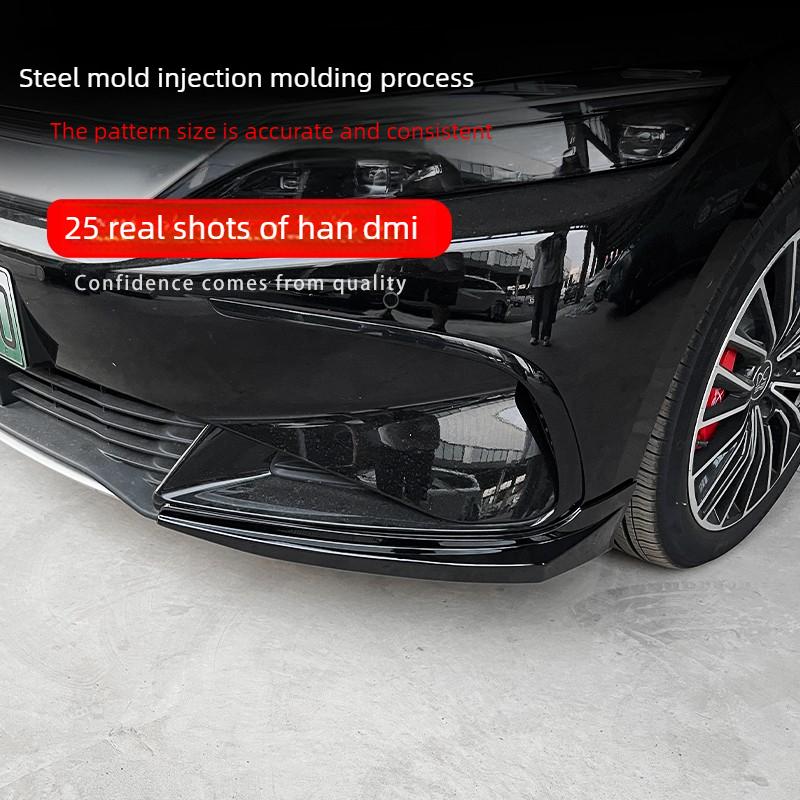 Fit For BYD Han Dmi Ev 2022‑2025 Version Front Bumper Corner Guard Front Spoiler Front Lip Anti Collision Strip Car Modification