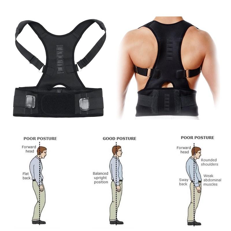 Therapy Posture Corrector Brace Magnetic Shoulder Back Support Belt for Women/Men Braces And Supports Belt Shoulder Black