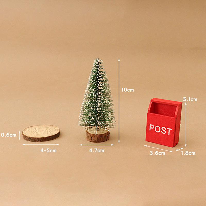 Vánoční figurky Ornament domeček pro panenky Domácí dekorace Jelen Santa Claus Sněhulák