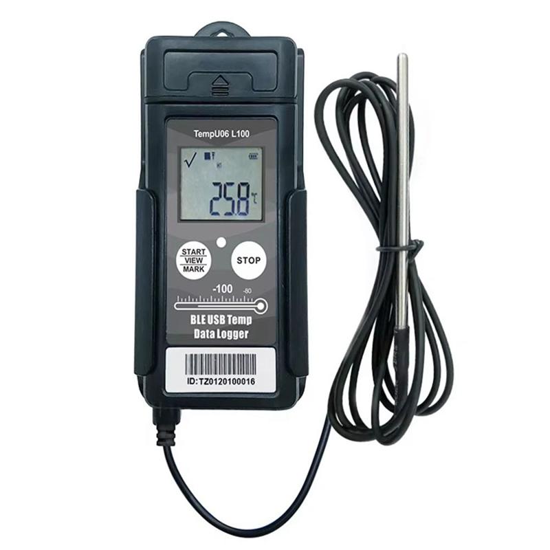 A96I-Tempu06 -100°C Low Temperature Data Logger Digital 32000 Points Bluetooth USB Temperature Recorder Forcold Chain Storage