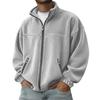 Men's Stand Collar Zip Up Hoodie Full Zip Casual Sweatshirt for Everyday Wear