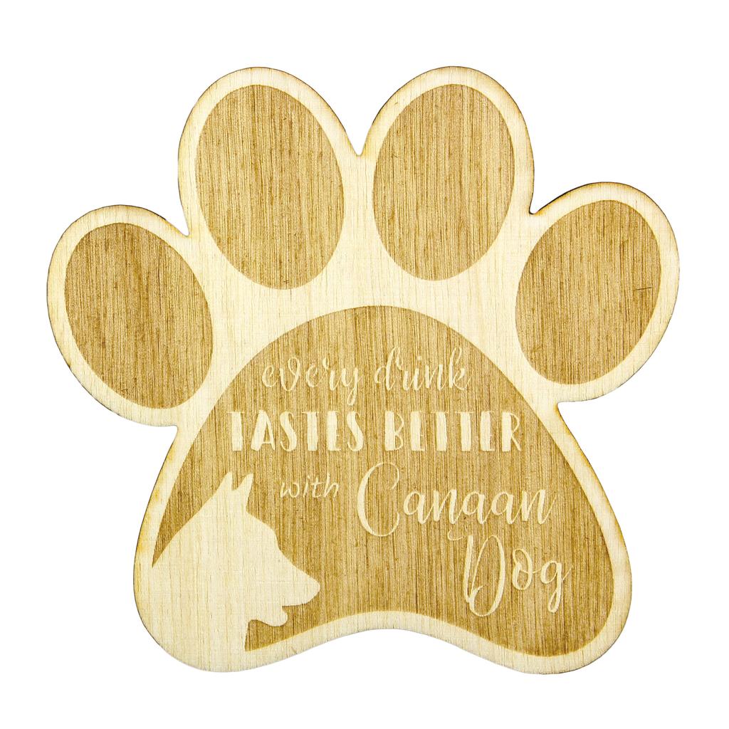 Canaan Dog - Mug coaster, engraved coaster with dog, gift for dog lover by Art-Dog brand