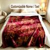 Elefanten-Thema Weiche Decke Personalisierter Benutzerdefinierter Name Textdruck Warme Decke Zuhause Sofa Schlafzimmer Dekoration