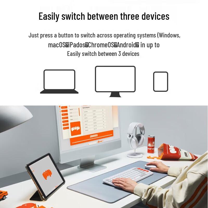 Logitech POP ICON KEYS Wireless Bluetooth Office Keyboard