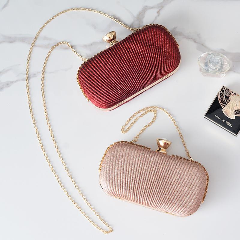 Red Small Bag for Women Diamond Border Dtripe Purse Evening Cluth Bags Luxury Designer Handbags Phone Crossbody Shoulder Wallets