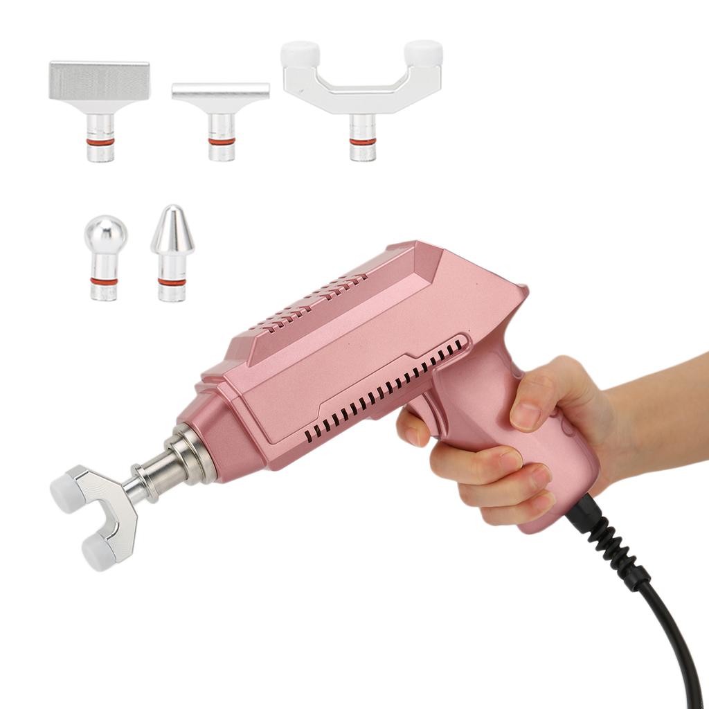 Electric Spine Massager Strength Adjustable Chiropractic Adjustment Corrector Gun (Rose Gold)US