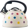 2.5L Stainless Steel Whistling Kettle With Colorful Polka Dot Design Tea Coffee Boiling Kitchen Use