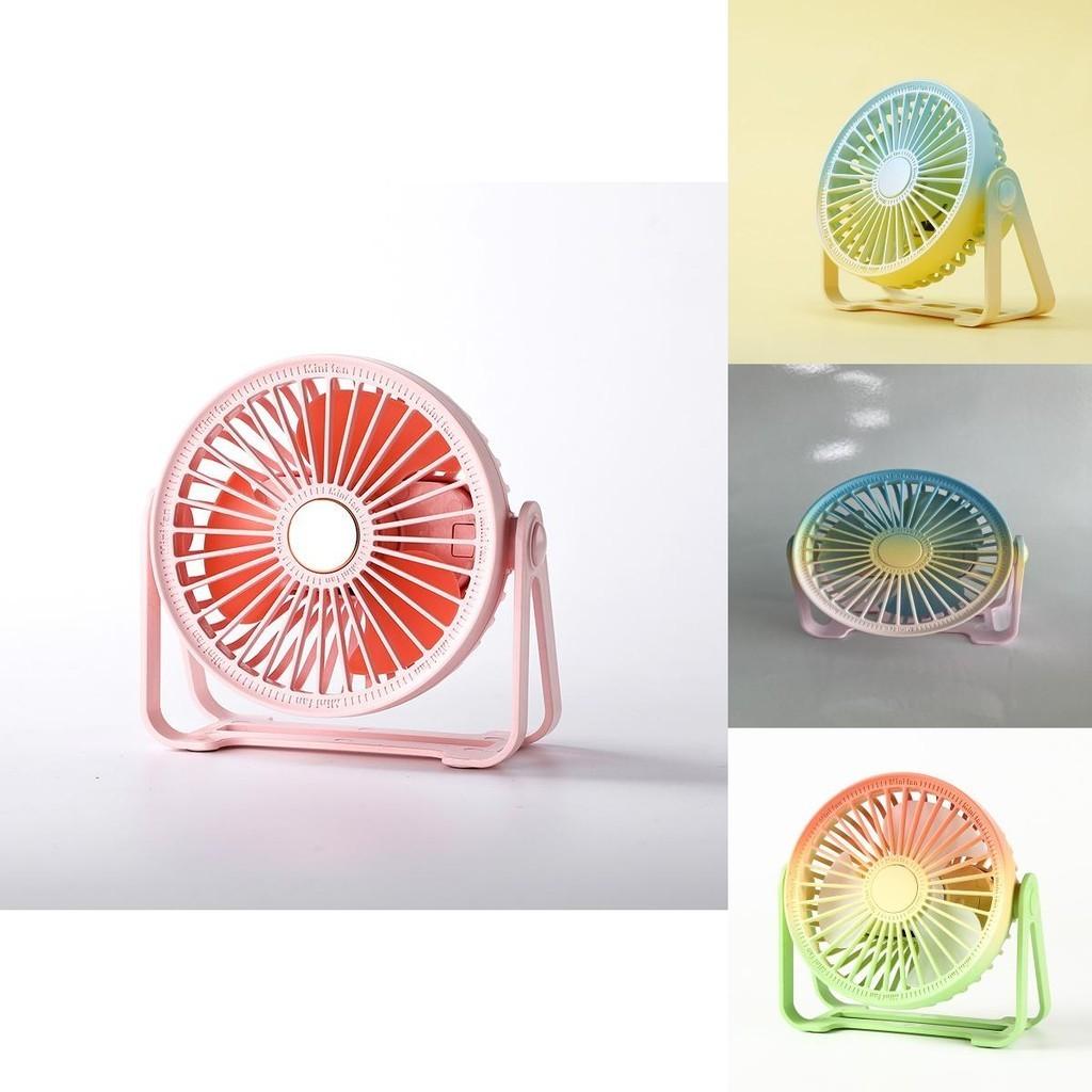 New Mini Usb Fan Color Changing Portable Desktop Fan With Built-in Battery Ideal For Students Dormitories Characters)