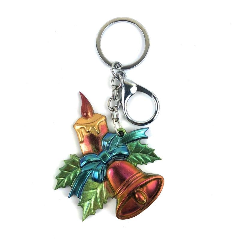 Christmas Combination Bells Keychain Mould Crystal Epoxy Silicone Pendant Mould