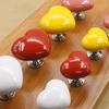 4/2/1PC Handle Toilet Press Button Heart Shaped Press Tank Push Switch Toilet Bathing Room Decor Water Press Flush Button Tools