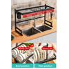 Stainless Steel Dish Drying Rack Over The Sink Kitchen Storage Shelf Counter-top Space Saver Stand Tableware Drainer Organizer 65/85CM