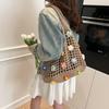 Harajuku Style Flower Hollow Knitted Shoulder Bag Large Capacity Crochet Bag Fresh Casual Beach Handbag For Women Gifts