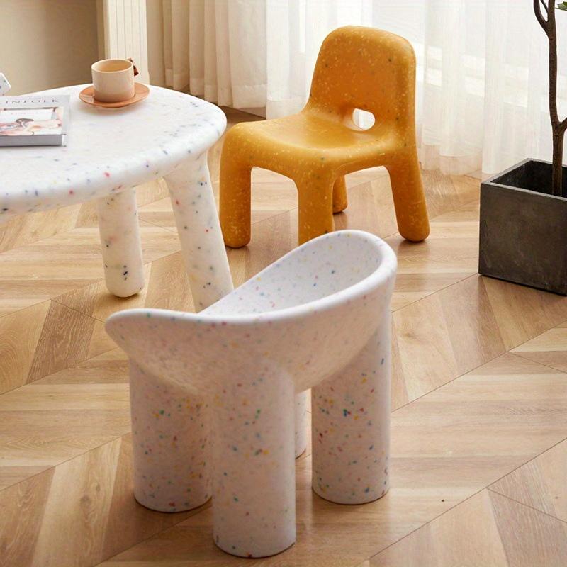 Sedia in Plastica di Alta Qualità in Stile Nordico - Panchina Compatta da Esterno con Schienale, Perfetta per Arredo Patio e Giardino