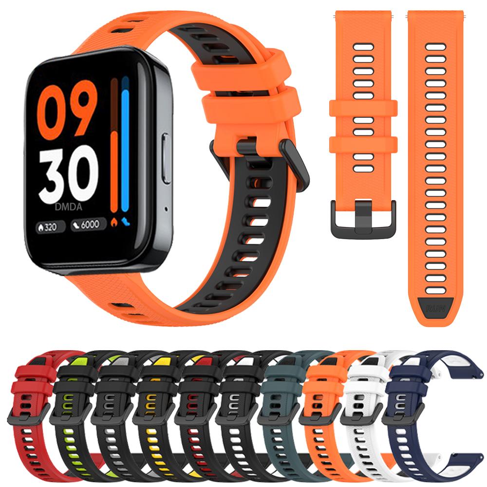 20mm 22mm Silicone Band For Realme Watch S Pro Strap For Realme Watch 3 2 Pro Bracelet Replacement Sports Wristbands Accessorie