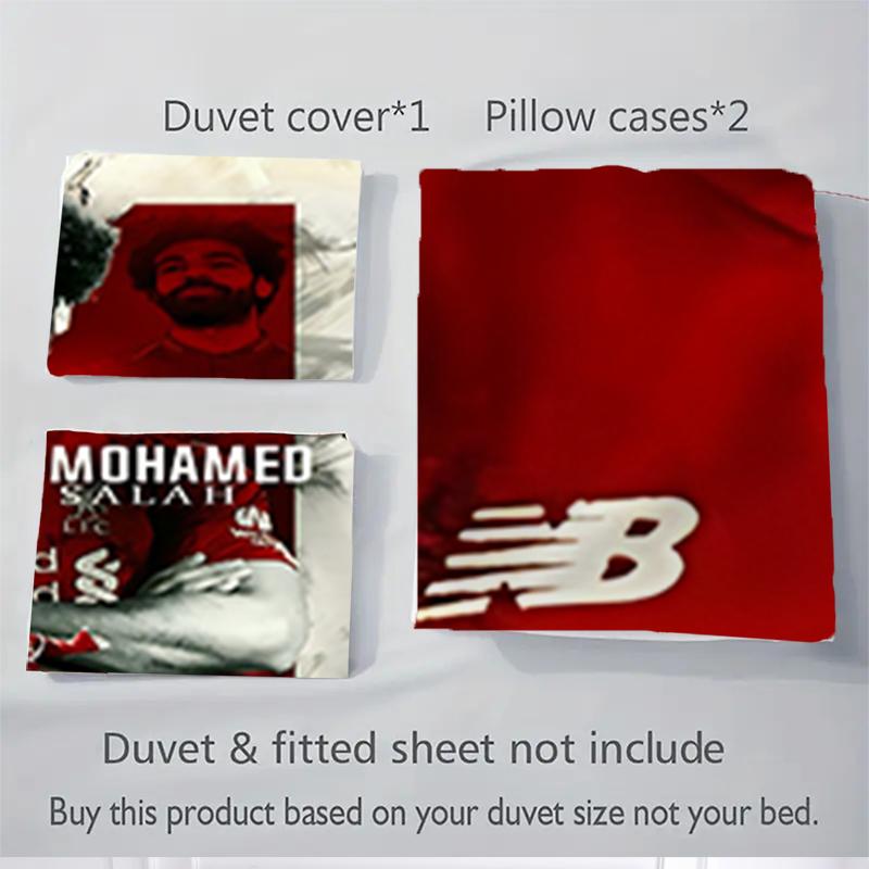 3Pcs Salah'S Liverpool Legacy Bedding Sets For All Sizes New 3D Printed Bed Cover Comforter Duvet Cover Pillowcase Bedroom Decoration