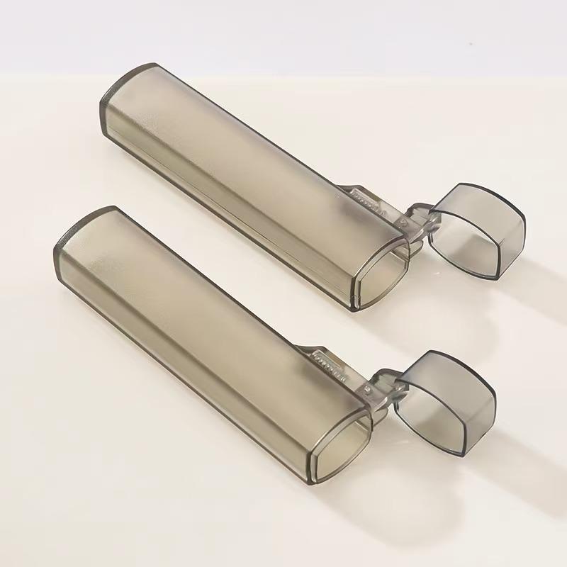 Portable Toothpick Holder Transparent Plastic Toothpick Box Portable Toothpick Storage Box Needle Box Outdoor Travel