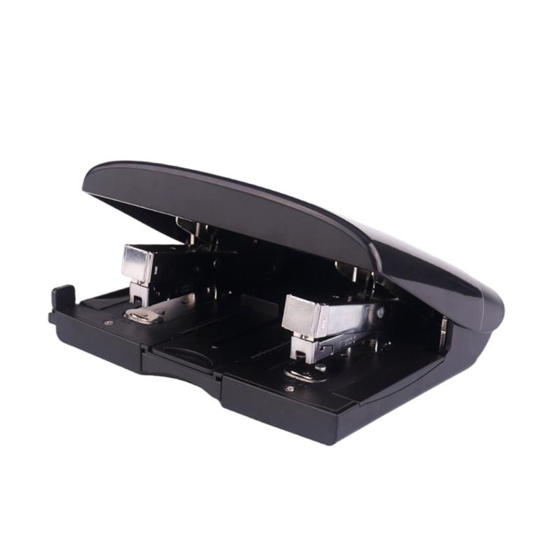 Double Head Stapler Desktop Stapler 50 Sheet Capacity Labor-Saving Stapler Multifunctional Stapling Machine for Office чёрный