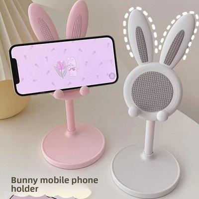 Nastavitelný stojánek na telefon Králík Roztomilý kreslený líný stolní držák pro selfie živé vysílání