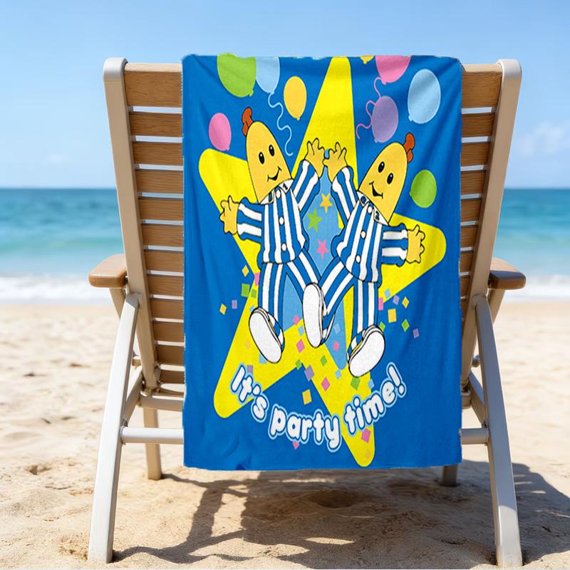 Bananas In Pyjamas Classic Microfiber Beach Towel, Lightweight And Quick-Dry, for Summer Travel, Beach Essential, Swimming Pool Outdoor