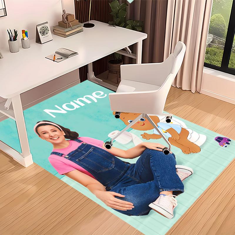 Custom personalization Ms. Rachel Print Area Rug - Soft, Washable Non-Slip Indoor Mat,Living Room,Home&Office Decorative Rug